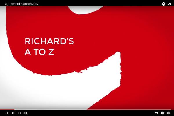 Richard Branson's AtoZ. Source: Richard Branson on Youtube